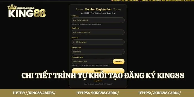 Chi tiết trình tự khởi tạo đăng ký King88