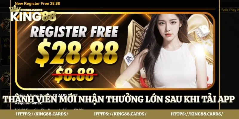 Thành viên mới nhận thưởng lớn sau khi tải app thành công